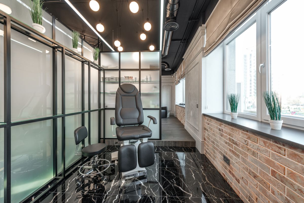 Modern nail salon interior styling